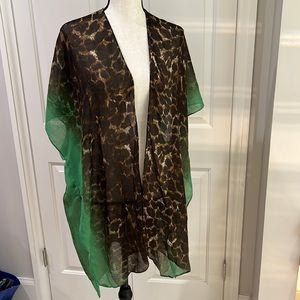Chita print with green border kimono